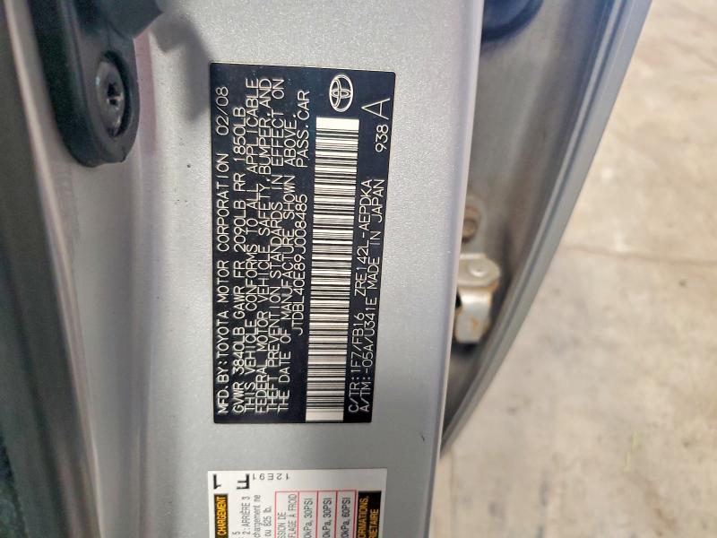 Продажа на аукционе авто 2009 Toyota Corolla, vin: JTDBL40E89J008485, номер лота: 70072996