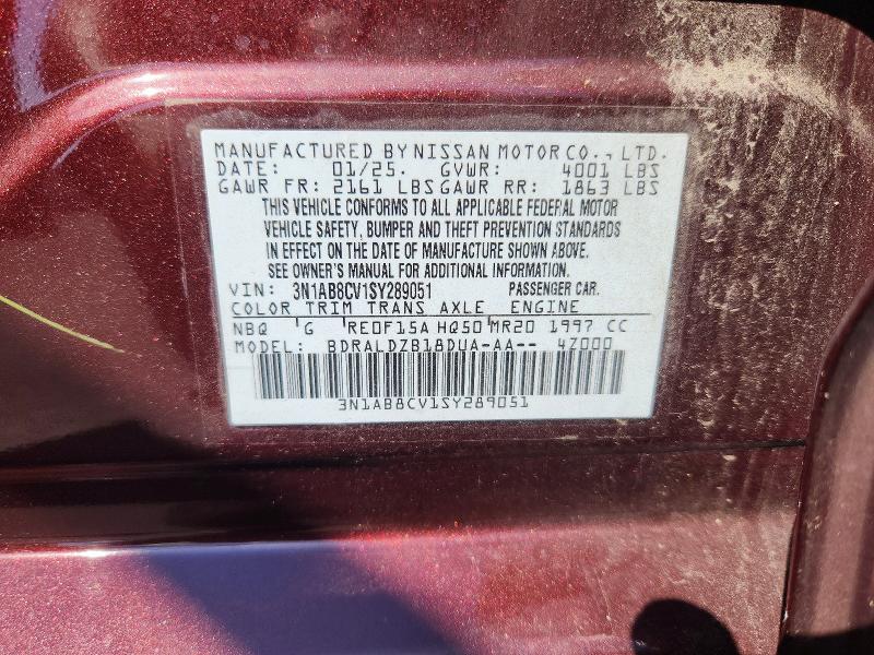 Aukcja sprzedaży 2025 Nissan Sentra, vin: 3N1AB8CV1SY289051, numer aukcji: 67991256