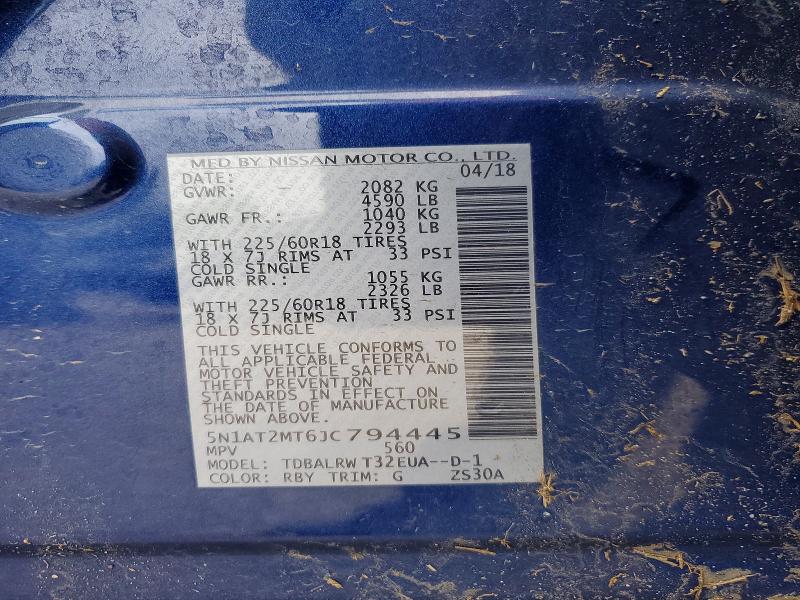 Aukcja sprzedaży 2018 Nissan Rogue, vin: 5N1AT2MT6JC794445, numer aukcji: 69906546