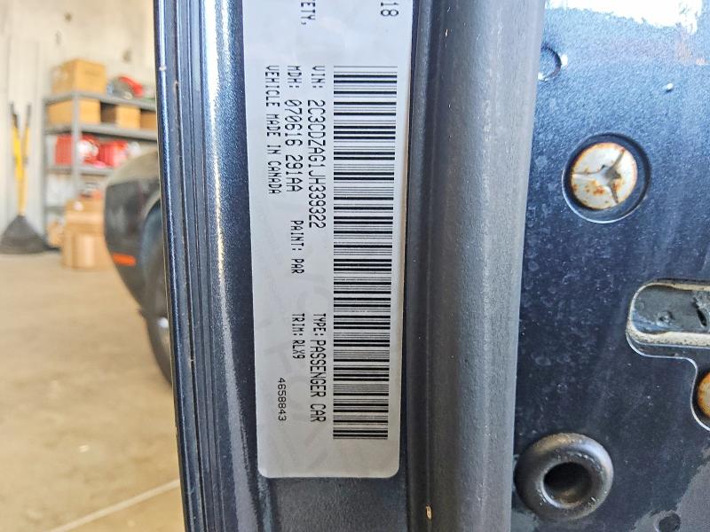 2018 Dodge Challenger მანქანა იყიდება აუქციონზე, vin: 2C3CDZAG1JH339322, აუქციონის ნომერი: 67423426