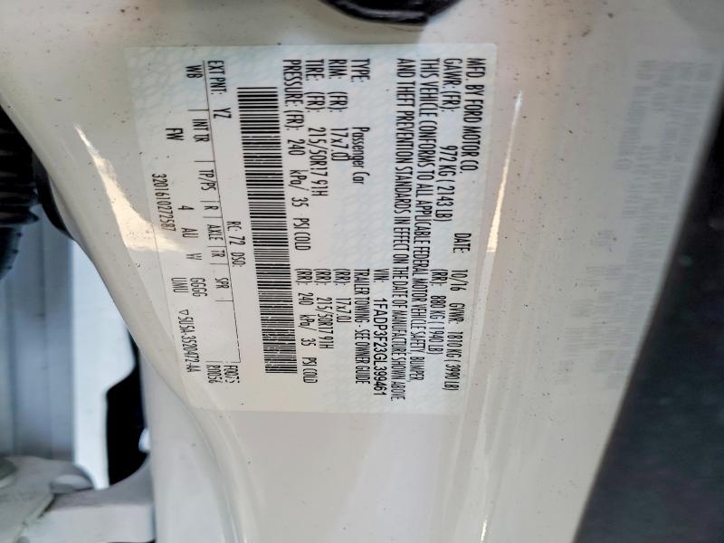 2016 Ford Focus მანქანა იყიდება აუქციონზე, vin: 1FADP3F23GL399461, აუქციონის ნომერი: 69509866