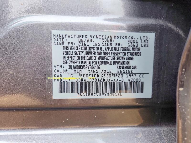 70180886 :رقم المزاد ، 3N1AB8CV5PY304156 vin ، 2023 Nissan Sentra مزاد بيع