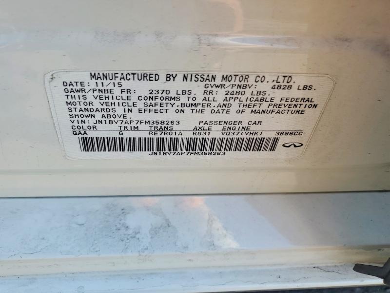 Aukcja sprzedaży 2015 Infiniti Q50, vin: JN1BV7AP7FM358263, numer aukcji: 68299366