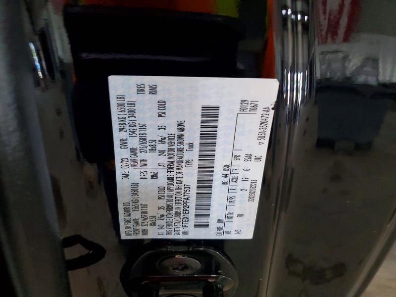 2023 Ford F150 მანქანა იყიდება აუქციონზე, vin: 1FTEX1EP2PFA77537, აუქციონის ნომერი: 68894366