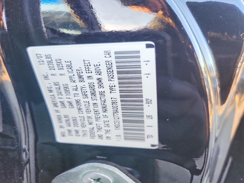 Продаж на аукціоні авто 2008 Honda Accord, vin: 1HGCS12778A007817, номер лоту: 67711566