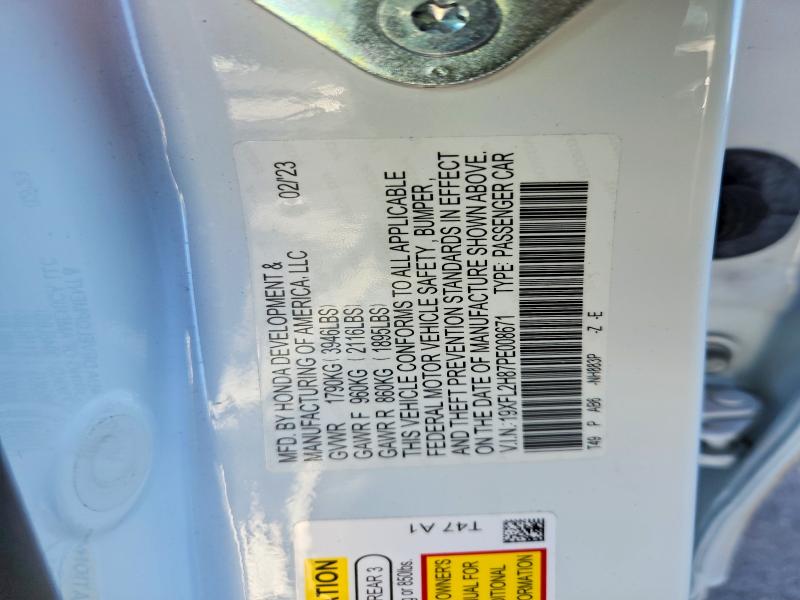 Aukcja sprzedaży 2023 Honda Civic, vin: 19XFL2H87PE008671, numer aukcji: 67713686