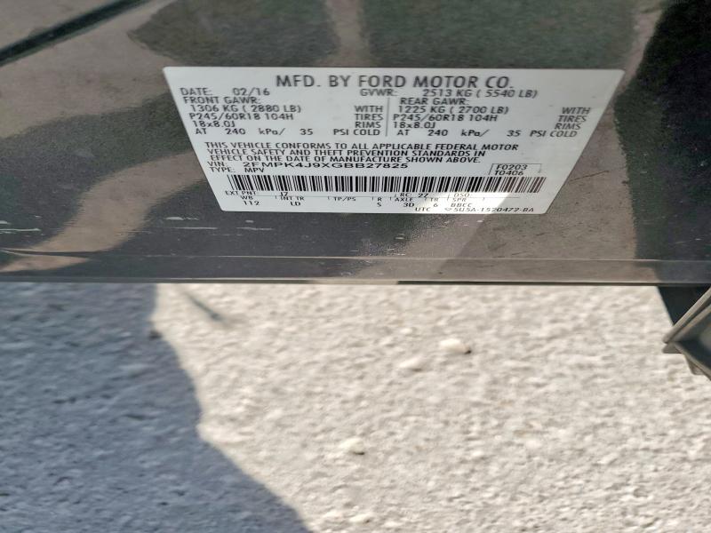 Aukcja sprzedaży 2016 Ford Edge, vin: 2FMPK4J9XGBB27825, numer aukcji: 69962046