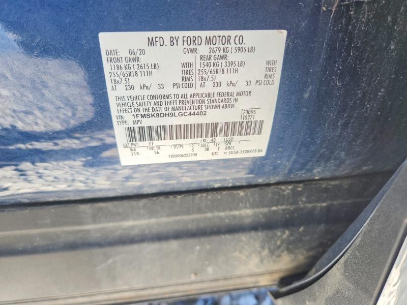 Aukcja sprzedaży 2020 Ford Explorer, vin: 1FMSK8DH9LGC44402, numer aukcji: 70648226