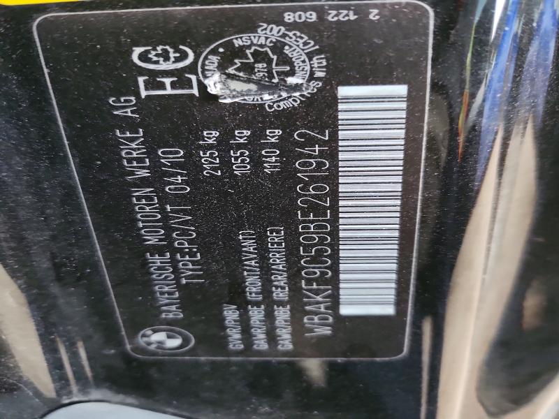 69362646 :رقم المزاد ، WBAKF9C59BE261942 vin ، 2011 Bmw 335 مزاد بيع
