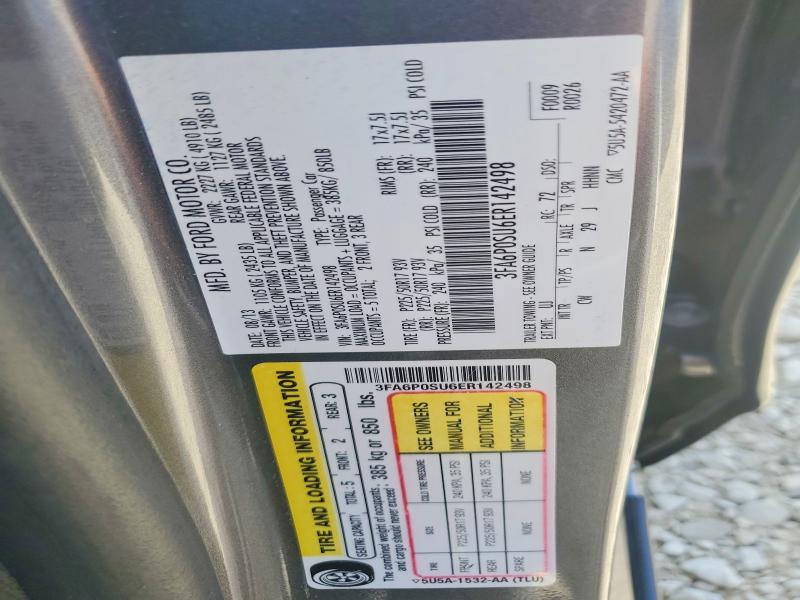 Aukcja sprzedaży 2014 Ford Fusion, vin: 3FA6P0SU6ER142498, numer aukcji: 67735196
