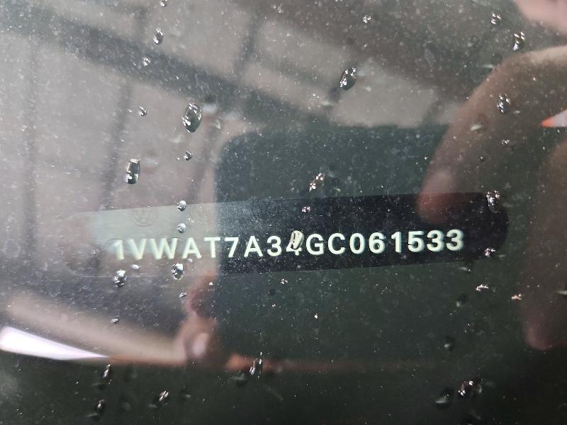 Продаж на аукціоні авто 2016 Volkswagen Passat, vin: 1VWAT7A34GC061533, номер лоту: 67441666