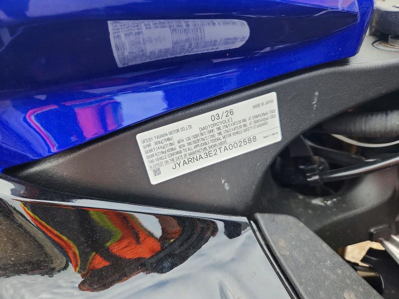Продаж на аукціоні авто 2026 Yamaha Yzf890, vin: JYARNA3E2TA002588, номер лоту: 70095746