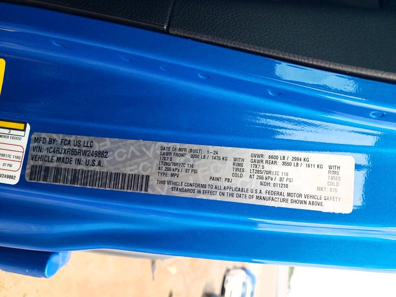 Продаж на аукціоні авто 2024 Jeep Wrangler, vin: 1C4RJXR65RW249862, номер лоту: 68661946