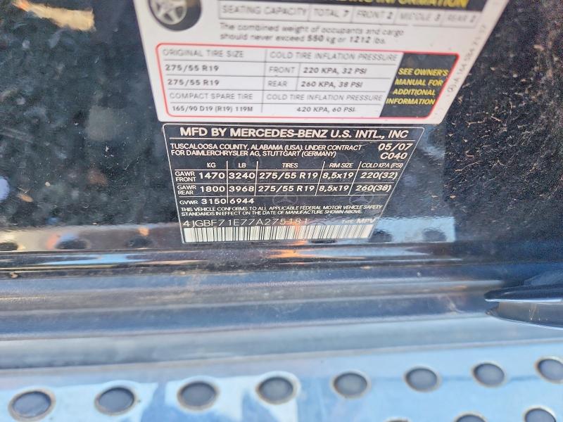 Aukcja sprzedaży 2007 Mercedes-benz Gl, vin: 4JGBF71E77A275181, numer aukcji: 68624736