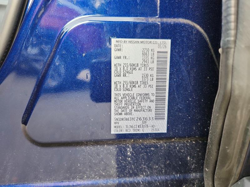 70631816 :رقم المزاد ، 5N1DR3BE3TC263633 vin ، 2026 Nissan Pathfinder مزاد بيع