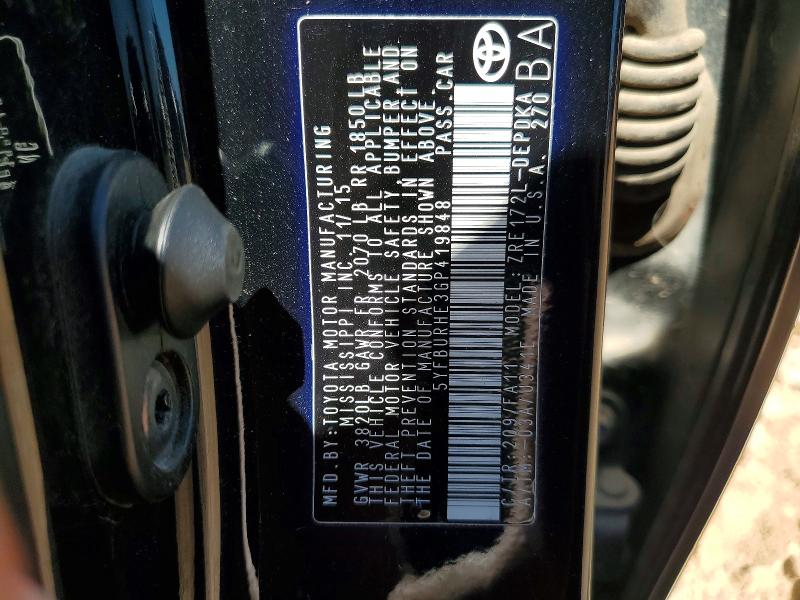Продаж на аукціоні авто 2016 Toyota Corolla, vin: 5YFBURHE3GP419848, номер лоту: 68269426