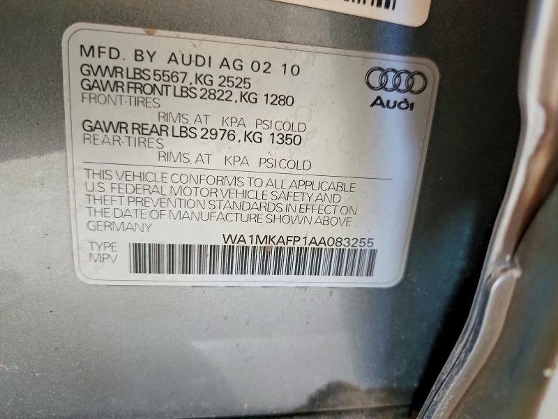 Aukcja sprzedaży 2010 Audi Q5, vin: WA1MKAFP1AA083255, numer aukcji: 67750536