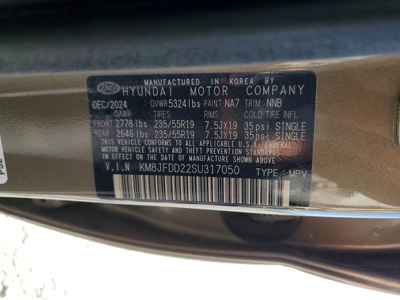 Продаж на аукціоні авто 2025 Hyundai Tucson, vin: KM8JFDD22SU317050, номер лоту: 67830226