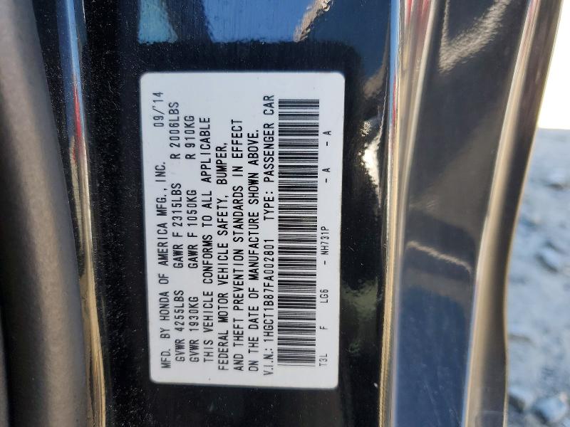 Aukcja sprzedaży 2015 Honda Accord, vin: 1HGCT1B87FA002801, numer aukcji: 68691766
