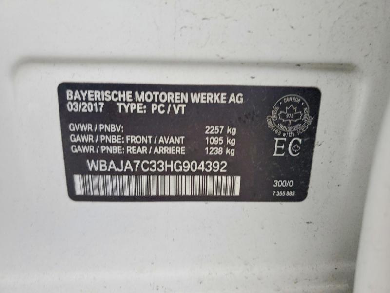 Продаж на аукціоні авто 2017 Bmw 530, vin: WBAJA7C33HG904392, номер лоту: 70121266