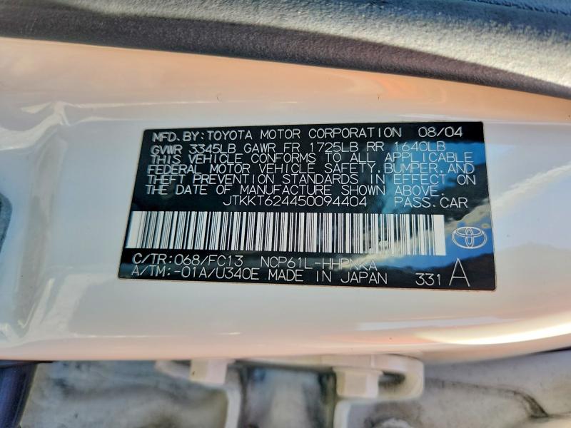 Auction sale of the 2005 Scion Xa, vin: JTKKT624450094404, lot number: 68882356