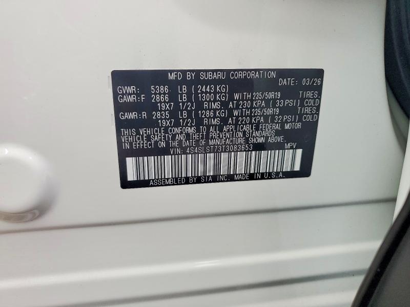 Aukcja sprzedaży 2026 Subaru Forester, vin: 4S4SLST73T3083653, numer aukcji: 67275106