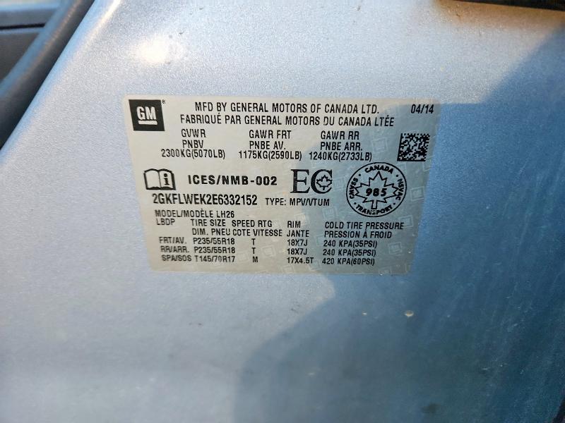 Продажа на аукционе авто 2014 Gmc Terrain, vin: 2GKFLWEK2E6332152, номер лота: 68874396