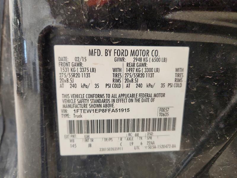 Продаж на аукціоні авто 2015 Ford F150, vin: 1FTEW1EP8FFA51915, номер лоту: 68255286