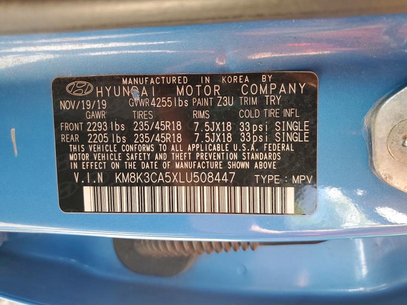 Продаж на аукціоні авто 2020 Hyundai Kona, vin: KM8K3CA5XLU508447, номер лоту: 69140556
