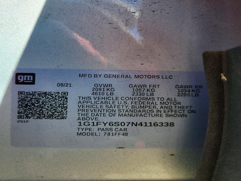 Продажа на аукционе авто 2022 Chevrolet Bolt Euv, vin: 1G1FY6S07N4116338, номер лота: 66624676