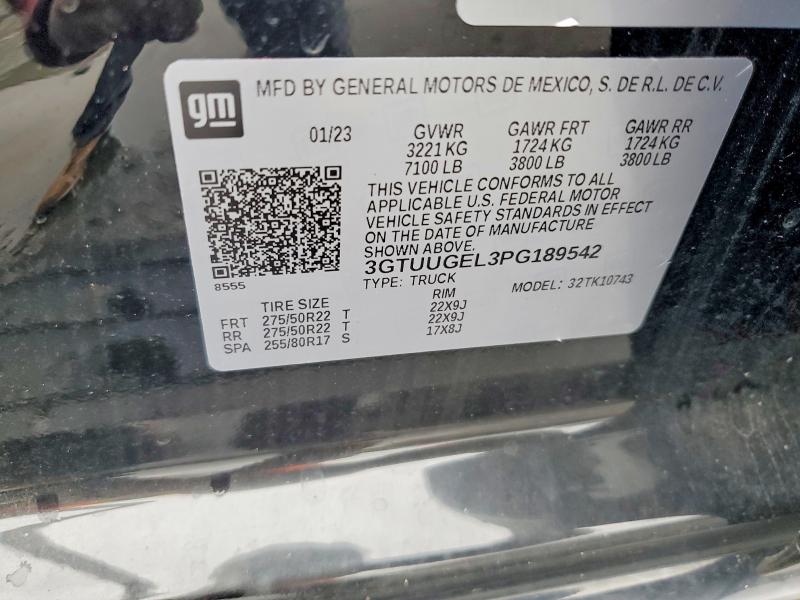 Продаж на аукціоні авто 2023 Gmc Sierra, vin: 3GTUUGEL3PG189542, номер лоту: 70002456