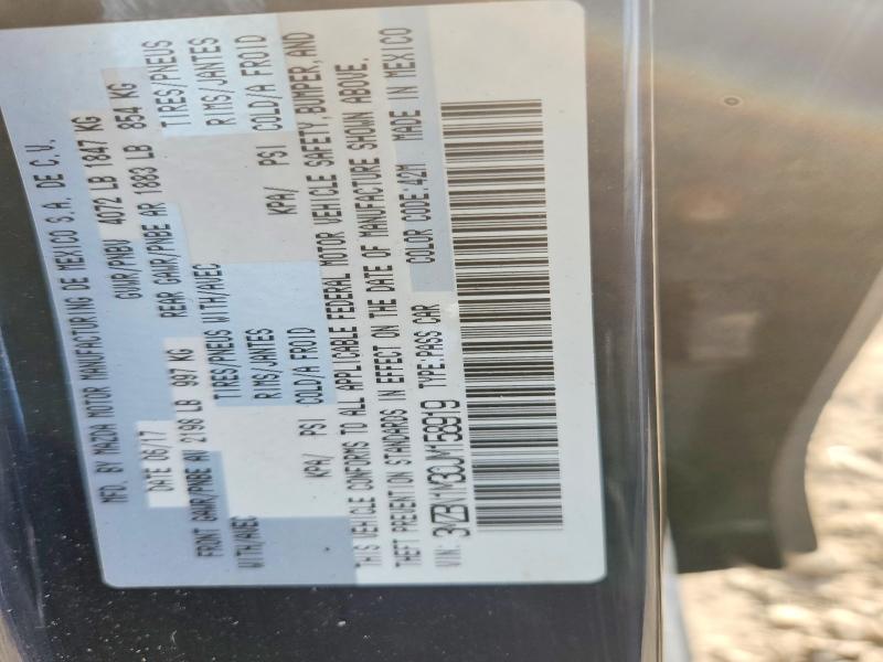 2018 Mazda 3 მანქანა იყიდება აუქციონზე, vin: 3MZBN1M30JM158919, აუქციონის ნომერი: 70693186