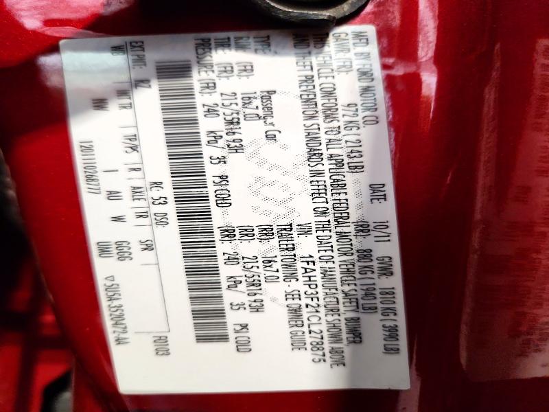 Продаж на аукціоні авто 2012 Ford Focus, vin: 1FAHP3F21CL278875, номер лоту: 68633856