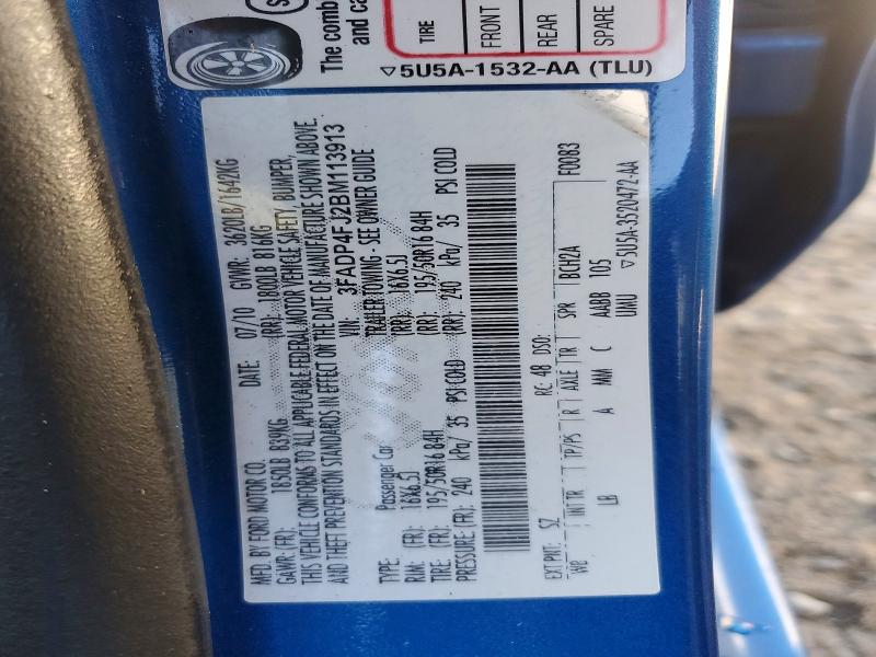 Aukcja sprzedaży 2011 Ford Fiesta, vin: 3FADP4FJ2BM113913, numer aukcji: 68192836