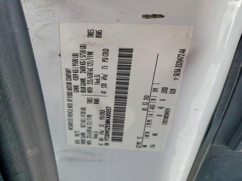70108986 :رقم المزاد ، 1FDBW5Z85MKA80057 vin ، 2021 Ford Transit مزاد بيع