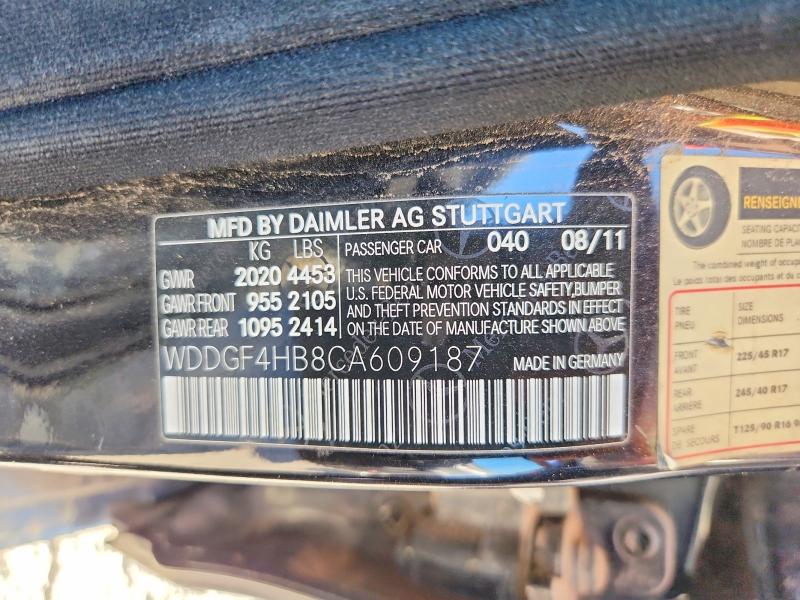 Продажа на аукционе авто 2012 Mercedes-benz C, vin: WDDGF4HB8CA609187, номер лота: 68851396