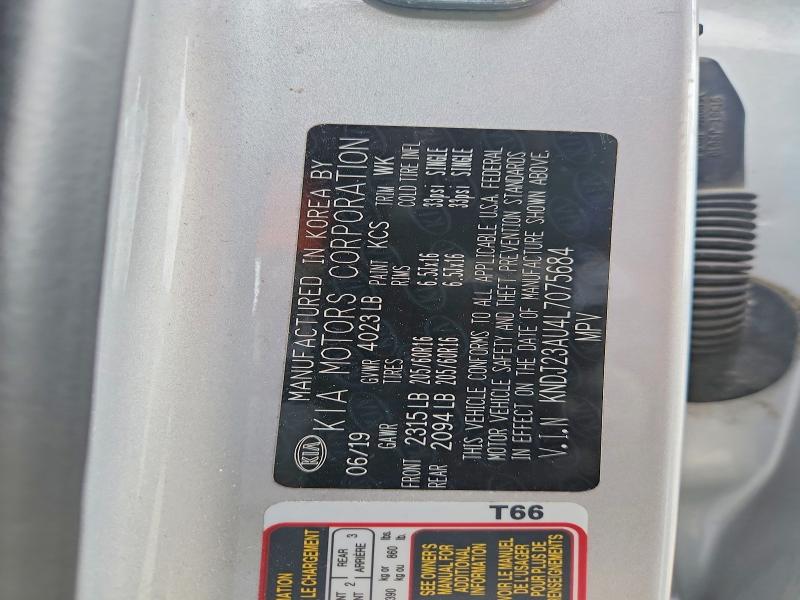 68130296 :رقم المزاد ، KNDJ23AU4L7075684 vin ، 2020 Kia Soul مزاد بيع