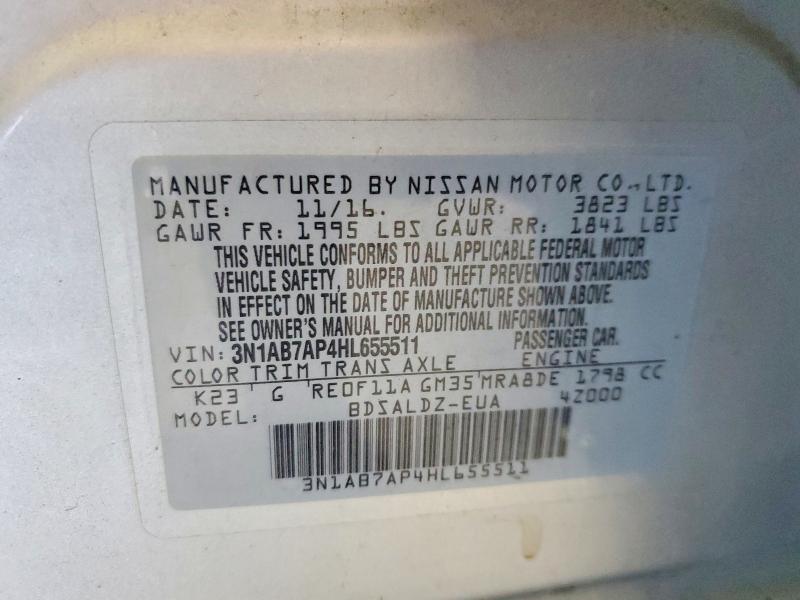 Aukcja sprzedaży 2017 Nissan Sentra, vin: 3N1AB7AP4HL655511, numer aukcji: 70642466