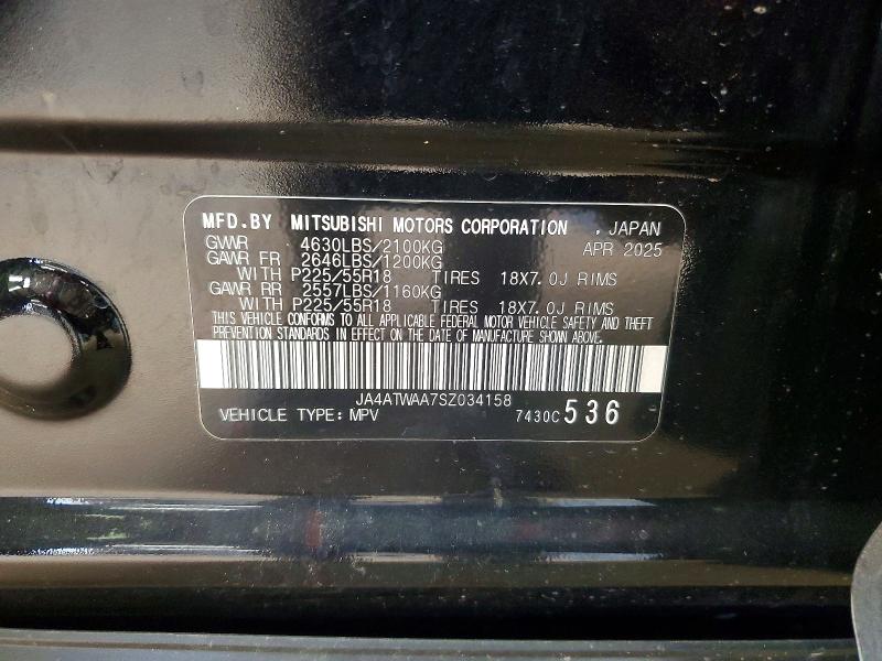 Продаж на аукціоні авто 2025 Mitsubishi Eclipse Cross, vin: JA4ATWAA7SZ034158, номер лоту: 70437596