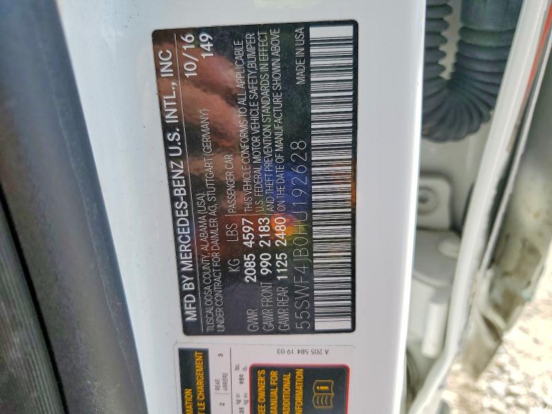 Auction sale of the 2017 Mercedes-benz C, vin: 55SWF4JB0HU192628, lot number: 70708206