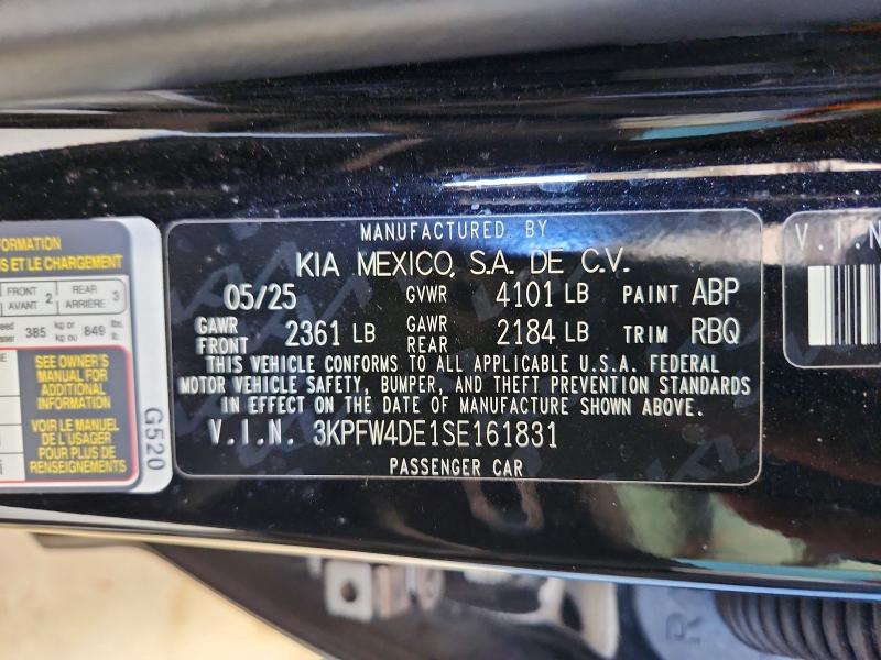 Aukcja sprzedaży 2025 Kia K4, vin: 3KPFW4DE1SE161831, numer aukcji: 68158016