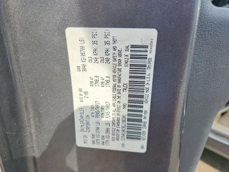 67810236 :رقم المزاد ، 1D7HA18K36J186301 vin ، 2006 Dodge Ram 1500 مزاد بيع