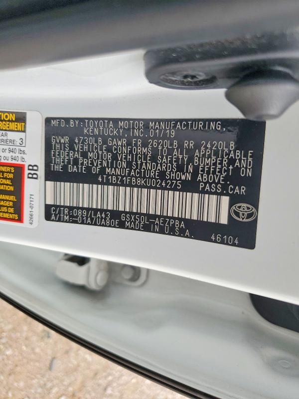Продаж на аукціоні авто 2019 Toyota Avalon, vin: 4T1BZ1FB8KU024275, номер лоту: 68835746