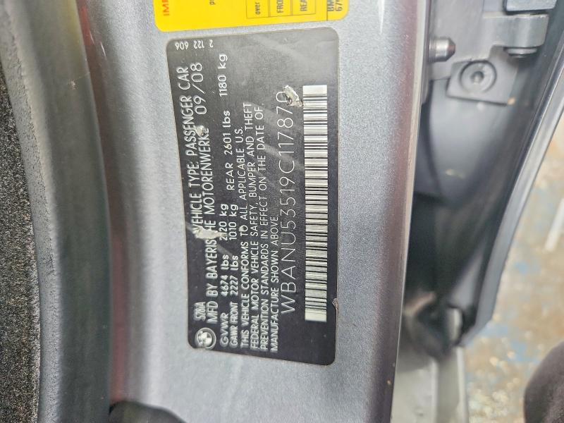 2009 Bmw 528 მანქანა იყიდება აუქციონზე, vin: WBANU53519C117870, აუქციონის ნომერი: 69925276