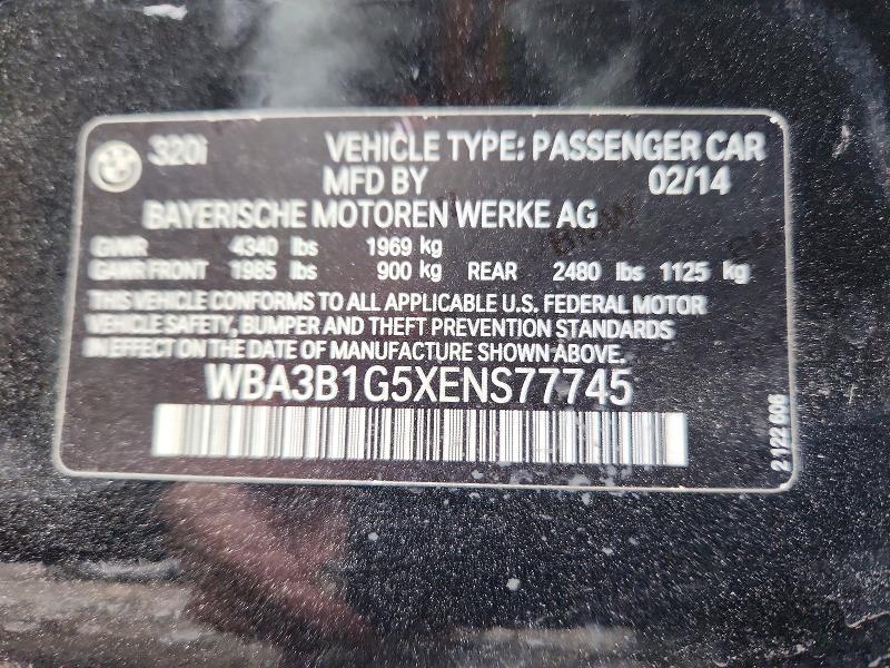 68669206 :رقم المزاد ، WBA3B1G5XENS77745 vin ، 2014 Bmw 320 مزاد بيع