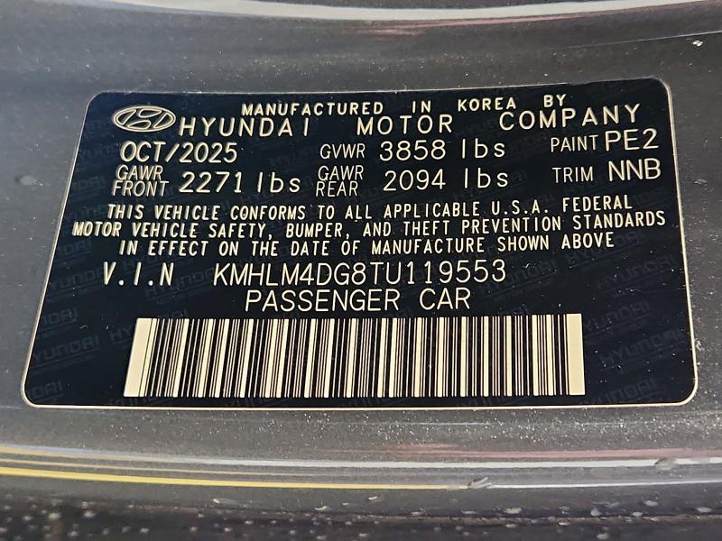 Продаж на аукціоні авто 2026 Hyundai Elantra, vin: KMHLM4DG8TU119553, номер лоту: 67732916