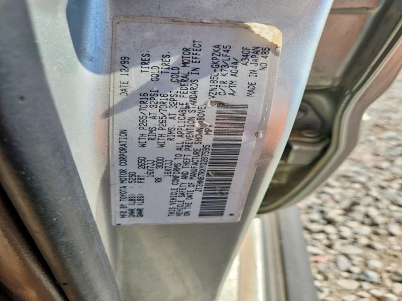 2000 Toyota 4runner მანქანა იყიდება აუქციონზე, vin: JT3HN87RXY0287595, აუქციონის ნომერი: 68412776
