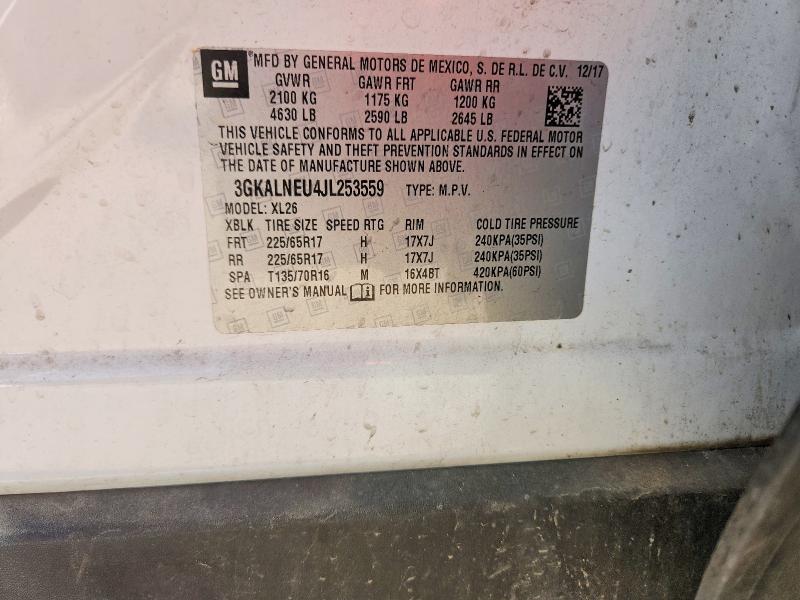 2018 Gmc Terrain მანქანა იყიდება აუქციონზე, vin: 3GKALNEU4JL253559, აუქციონის ნომერი: 68329786