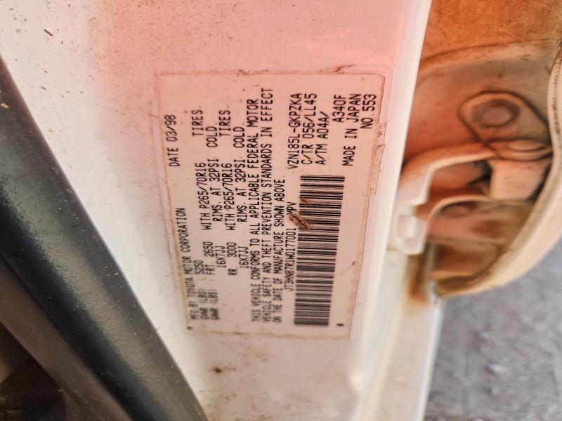 1998 Toyota 4runner მანქანა იყიდება აუქციონზე, vin: JT3HN87R1W0177001, აუქციონის ნომერი: 69824226
