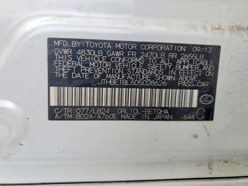 Продажа на аукционе авто 2013 Lexus Gs, vin: JTHBE1BL6D5028626, номер лота: 70142876